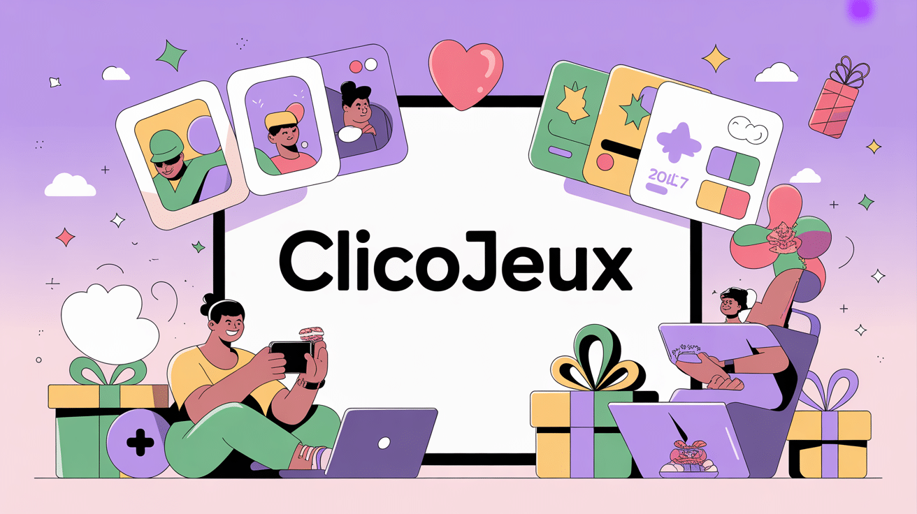 Illustration Clicojeux jeux en ligne cadeaux
