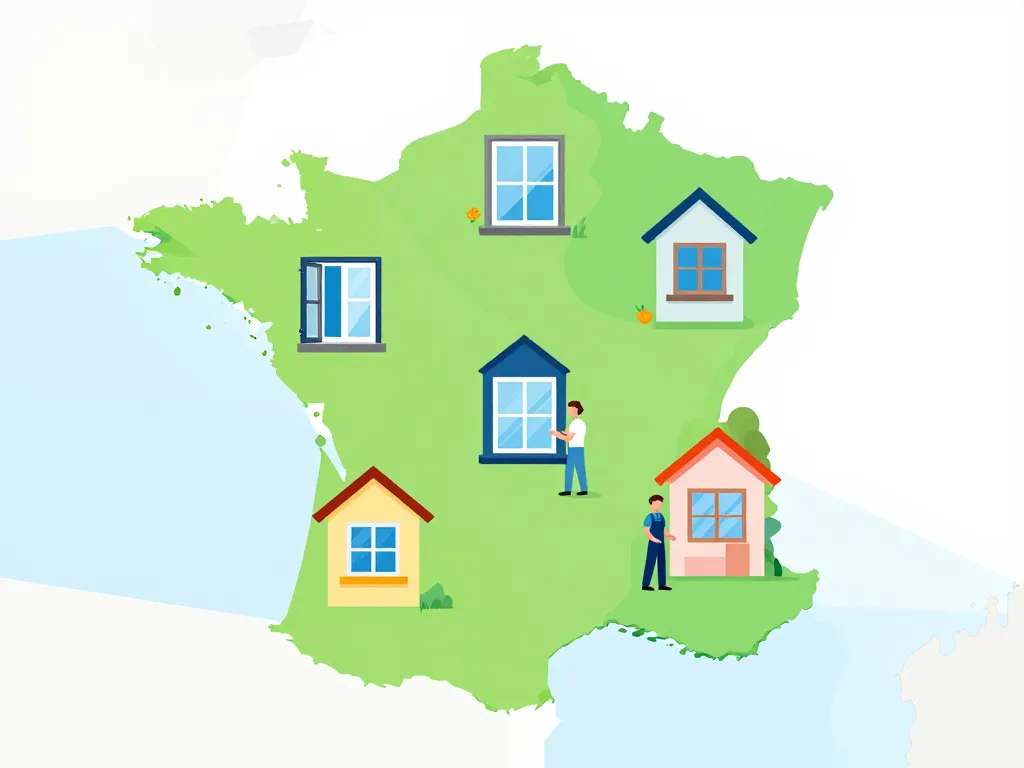 Carte France réseau installateurs fenêtres FPEE