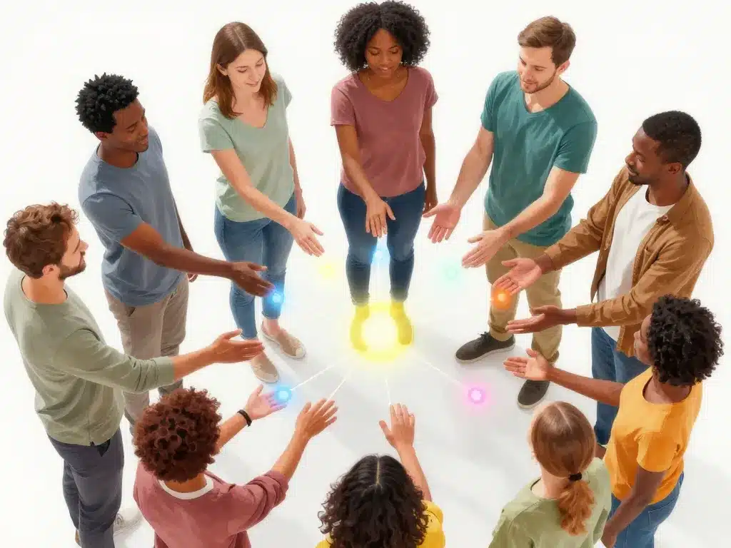 Groupe unit mains centre jeux coopératifs