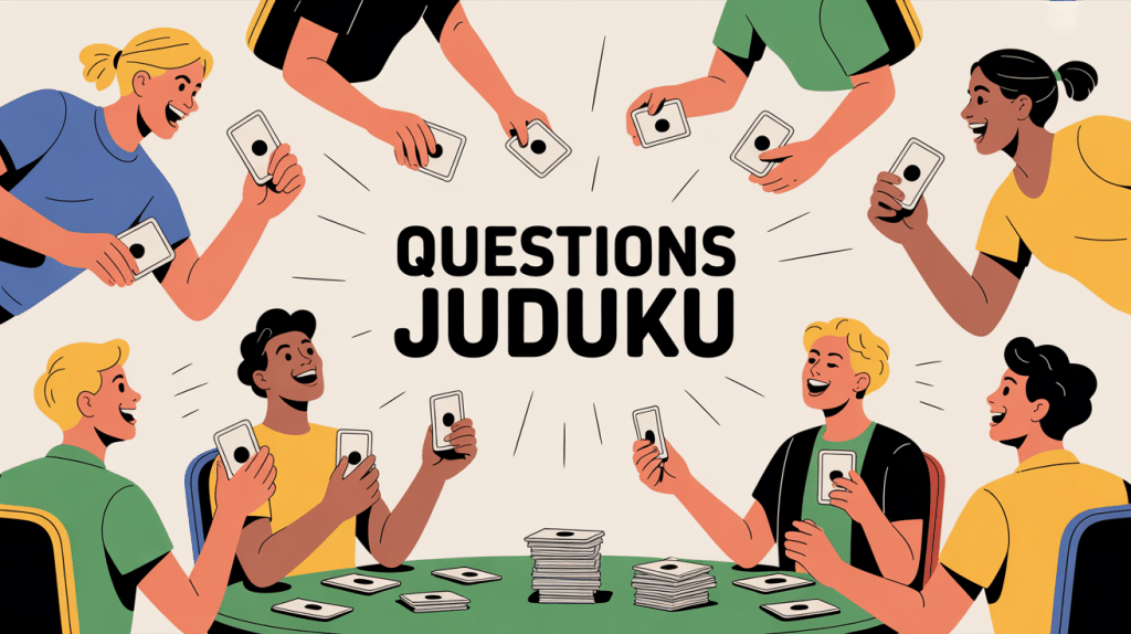 groupe s'amuse autour d'un jeu juduku question