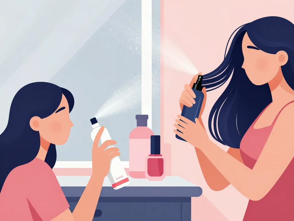 Laca application cheveux ongles illustration moderne