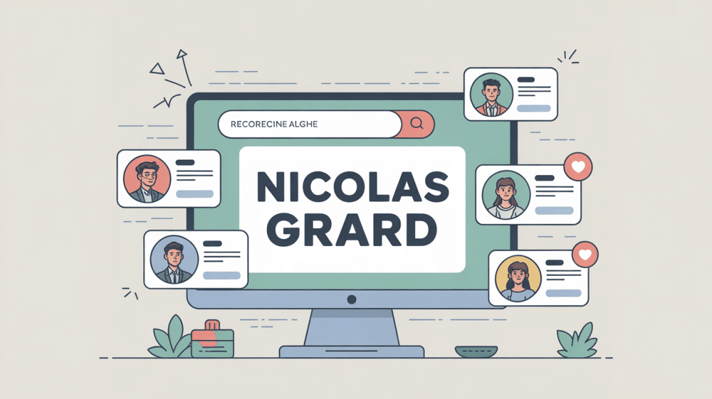Illustration SEO Nicolas Grard gestion profils en ligne