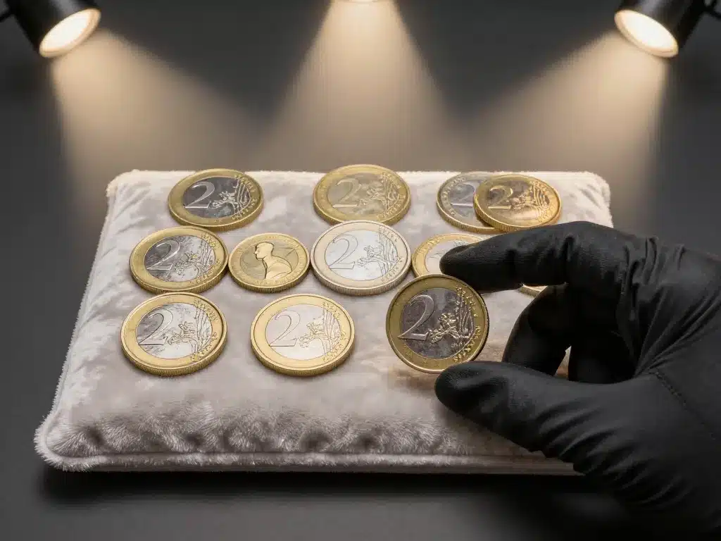 piece 2 e rares commemoratives sur velvet