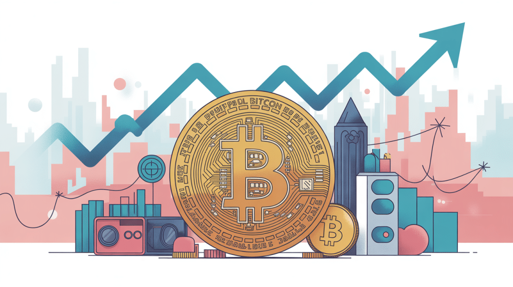 Graphique stylisé montrant le prix du bitcoin en 2015