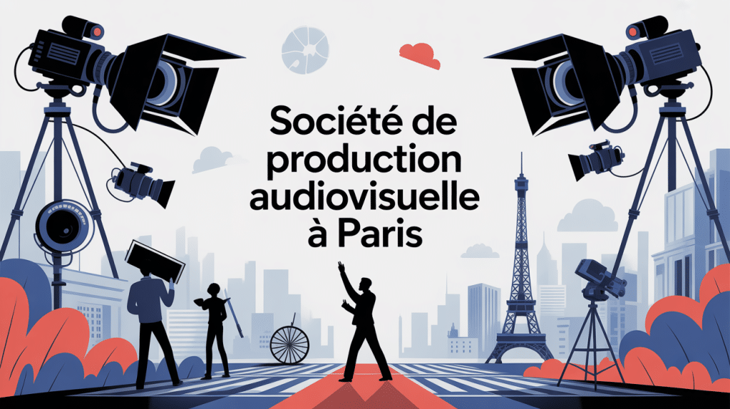 Scène de production audiovisuelle Paris moderne et créative