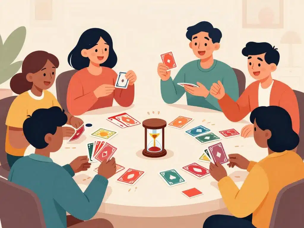 joueurs table carte sablier regles juduku