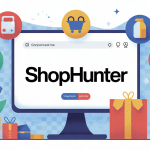 Illustration Shophunter interface e-commerce recherche produits gagnants