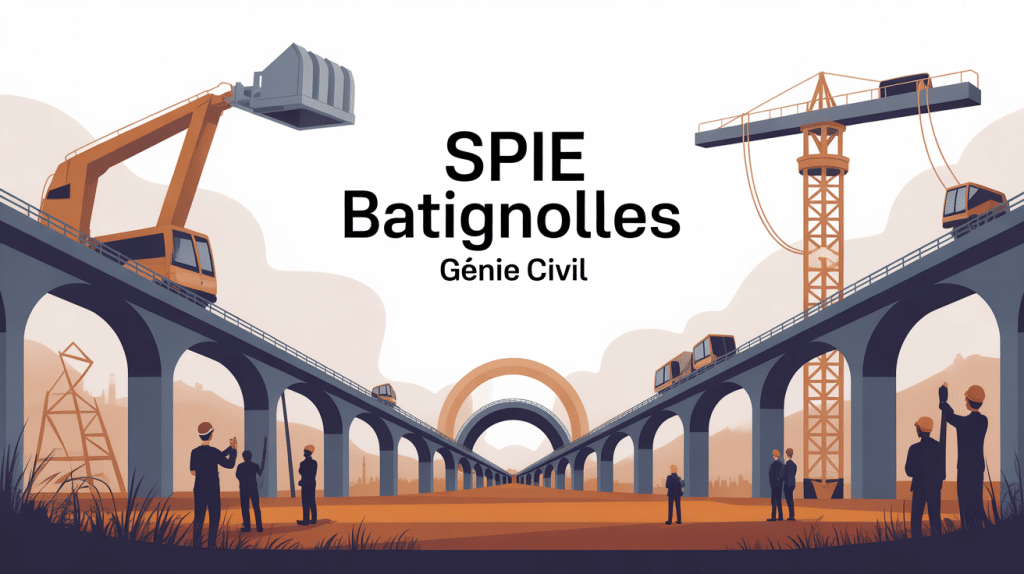 spie batignolles génie civil illustration chantier infrastructures France