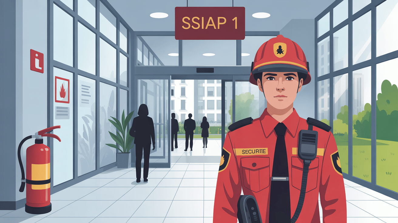ssiap 1 formation agent sécurité incendie illustration