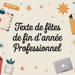 illustration texte fêtes de fin d'année professionnel carte bureau