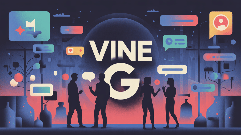 Illustration Vine G réseaux sociaux milieux festifs