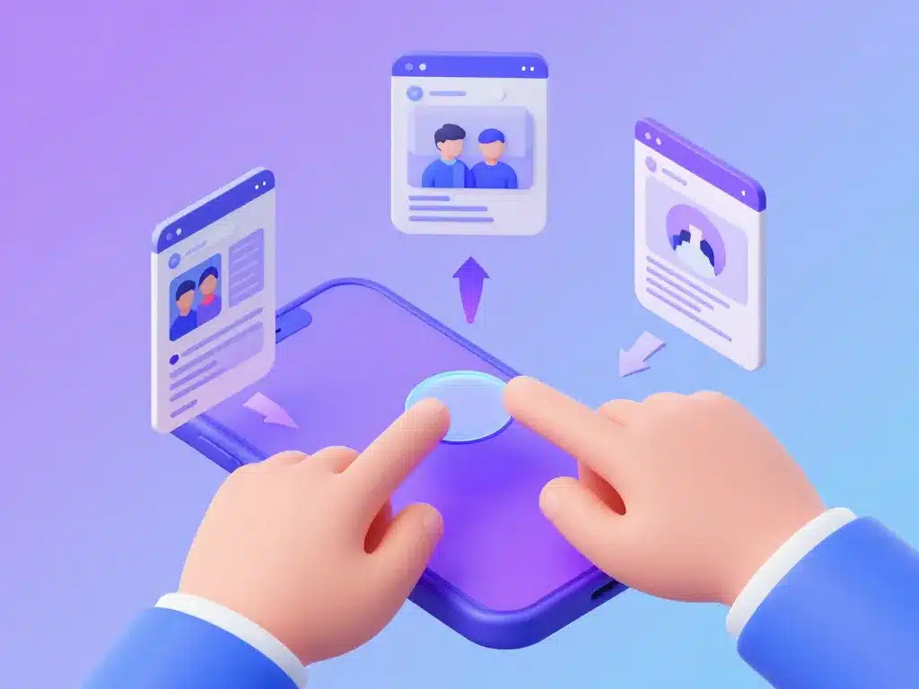 Zoom Insta schéma interactions smartphone