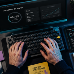 compteur de signes sur clavier rétro