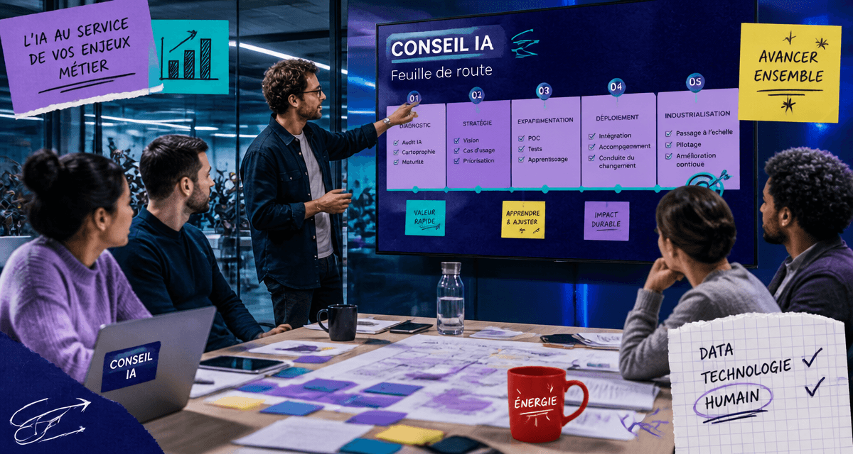 conseil en intelligence artificielle équipe réunion