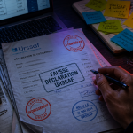 fausse déclaration urssaf auto-entrepreneur sur bureau avec contrôle