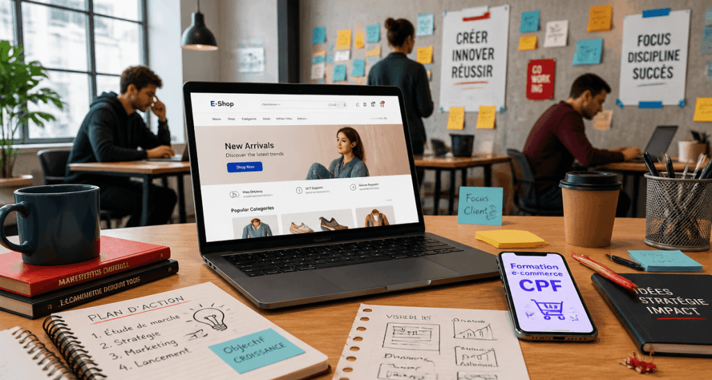 formation e commerce cpf ordinateur coworking