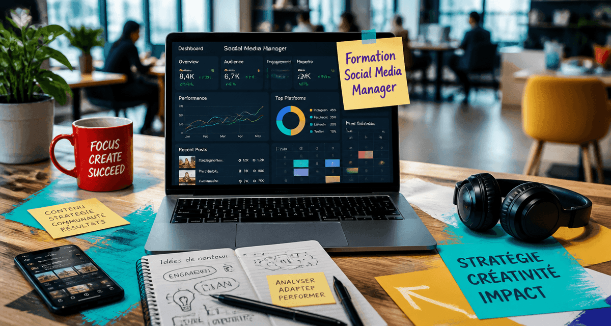 formation social media manager coworking ordinateur