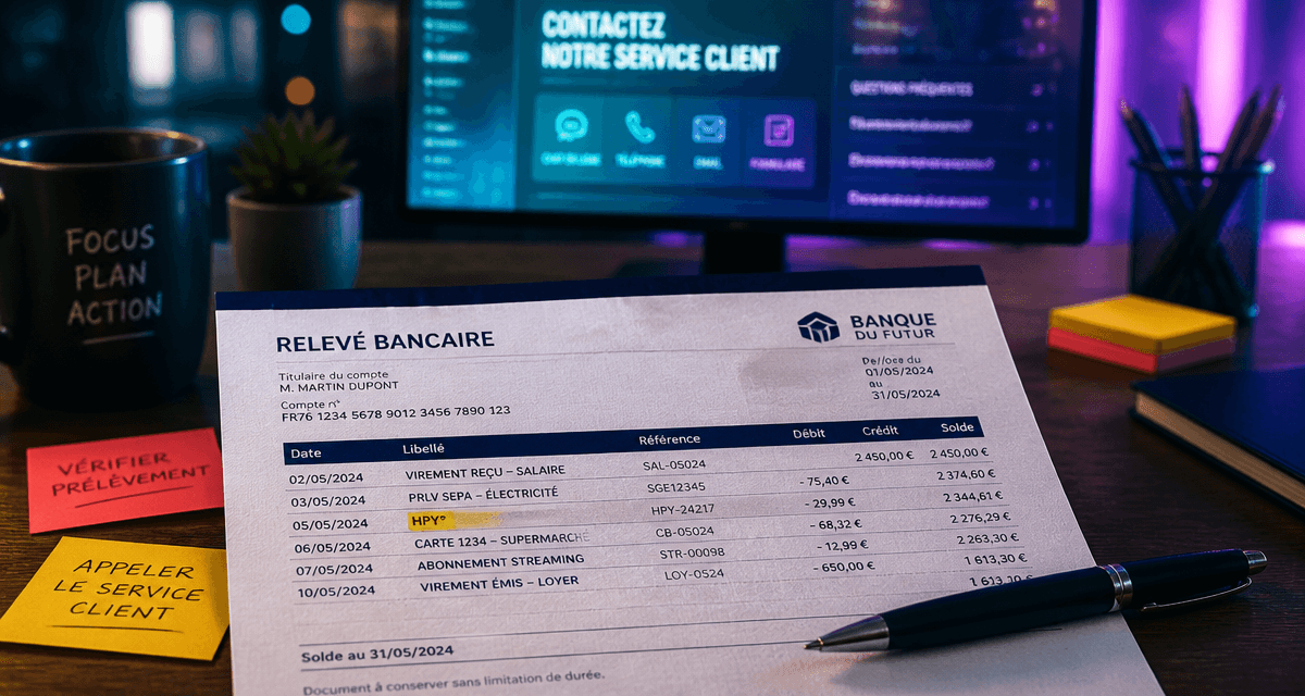 hpy paiement sur relevé bancaire