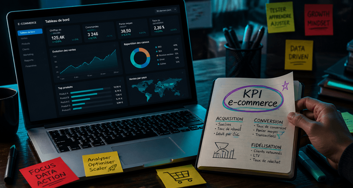 kpi e commerce tableau de bord carnet