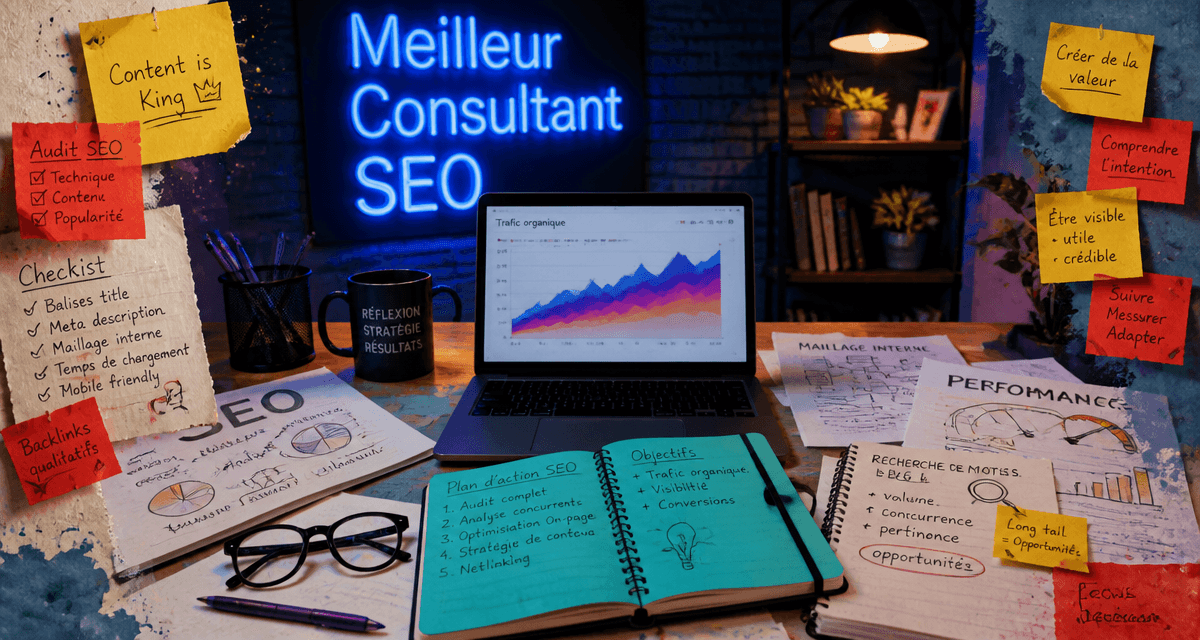 Meilleur consultant SEO documents et ordinateur
