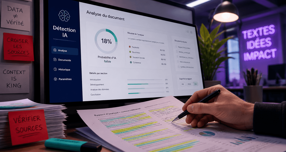 test intelligence artificielle sur écran et rapport papier