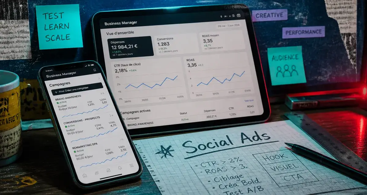 Campagne social ads : ciblage dangereux qui ruine le budget en 24h