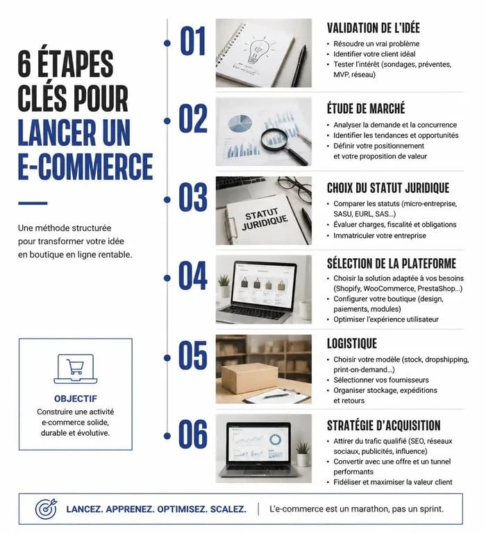 Étapes clés pour lancer son e-commerce : guide pratique pour réussir sa boutique en ligne