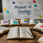 Livres d'entrepreneuriat ouverts sur une table