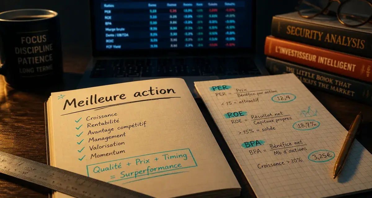 Meilleur action bourse : 3 piliers d’analyse et secteurs