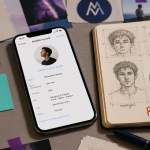 profil insta smartphone carnet croquis