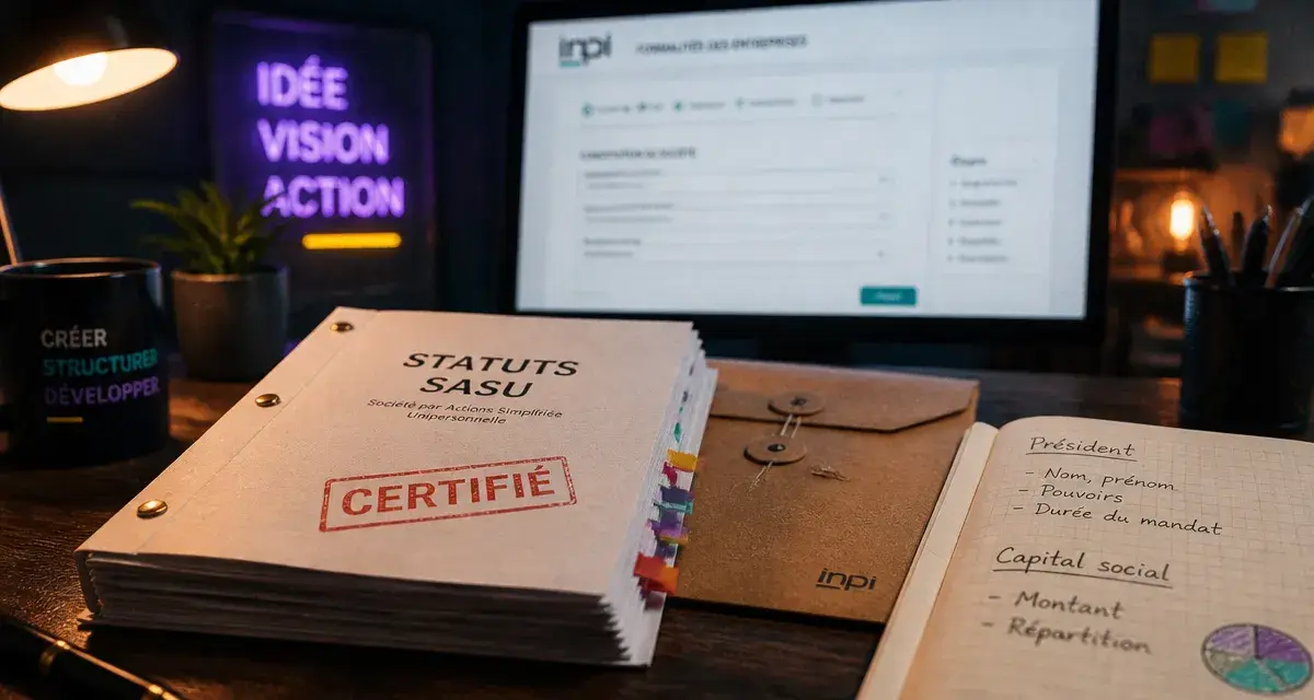 SASU forme juridique : statuts INPI et protection du patrimoine