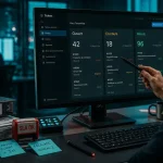 Système de ticketing : agent support suit les tickets et statuts Ouvert/En cours/Résolu