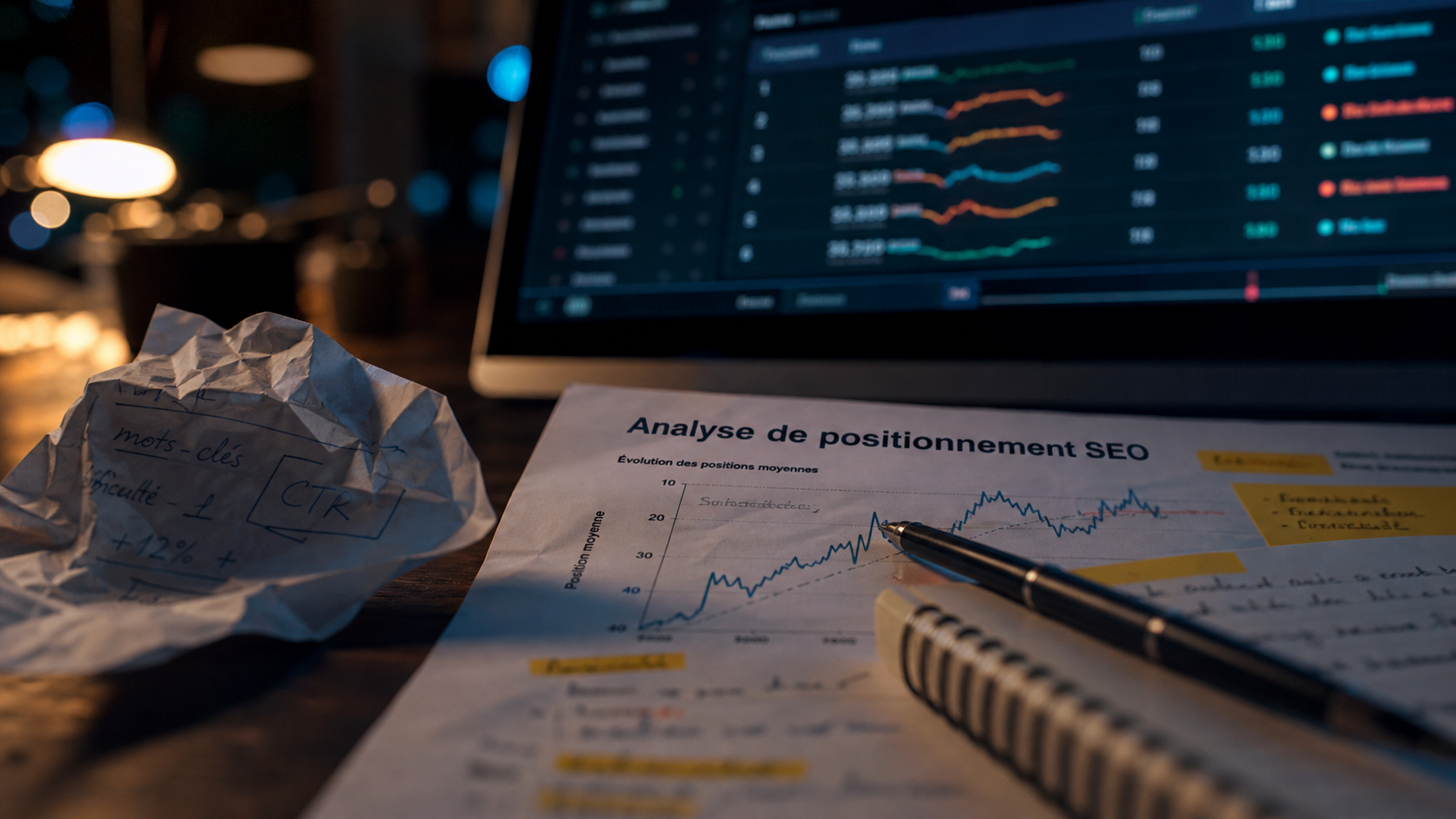 Analyse positionnement referencement et SERP