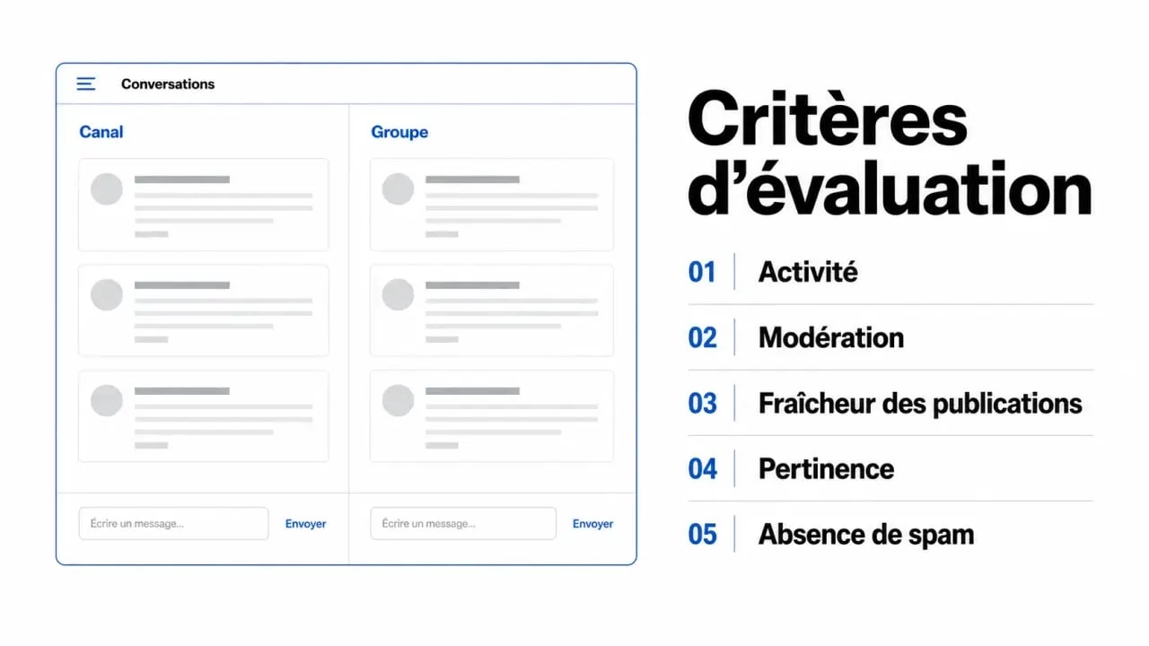 Les meilleurs canaux Telegram comparés selon l’activité, la modération et la fraîcheur du contenu