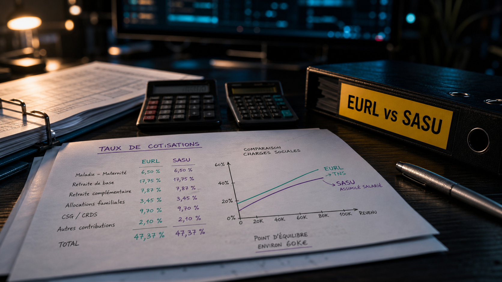 EURL vs SASU : charges et revenu, comparaison
