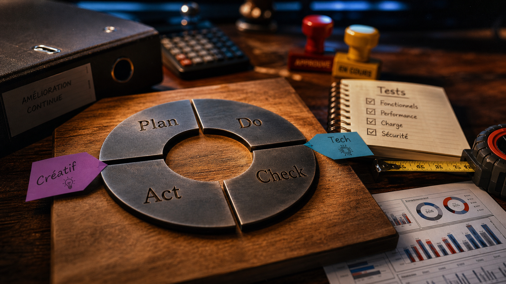 La roue de deming PDCA Plan Do Check Act, processus amélioré
