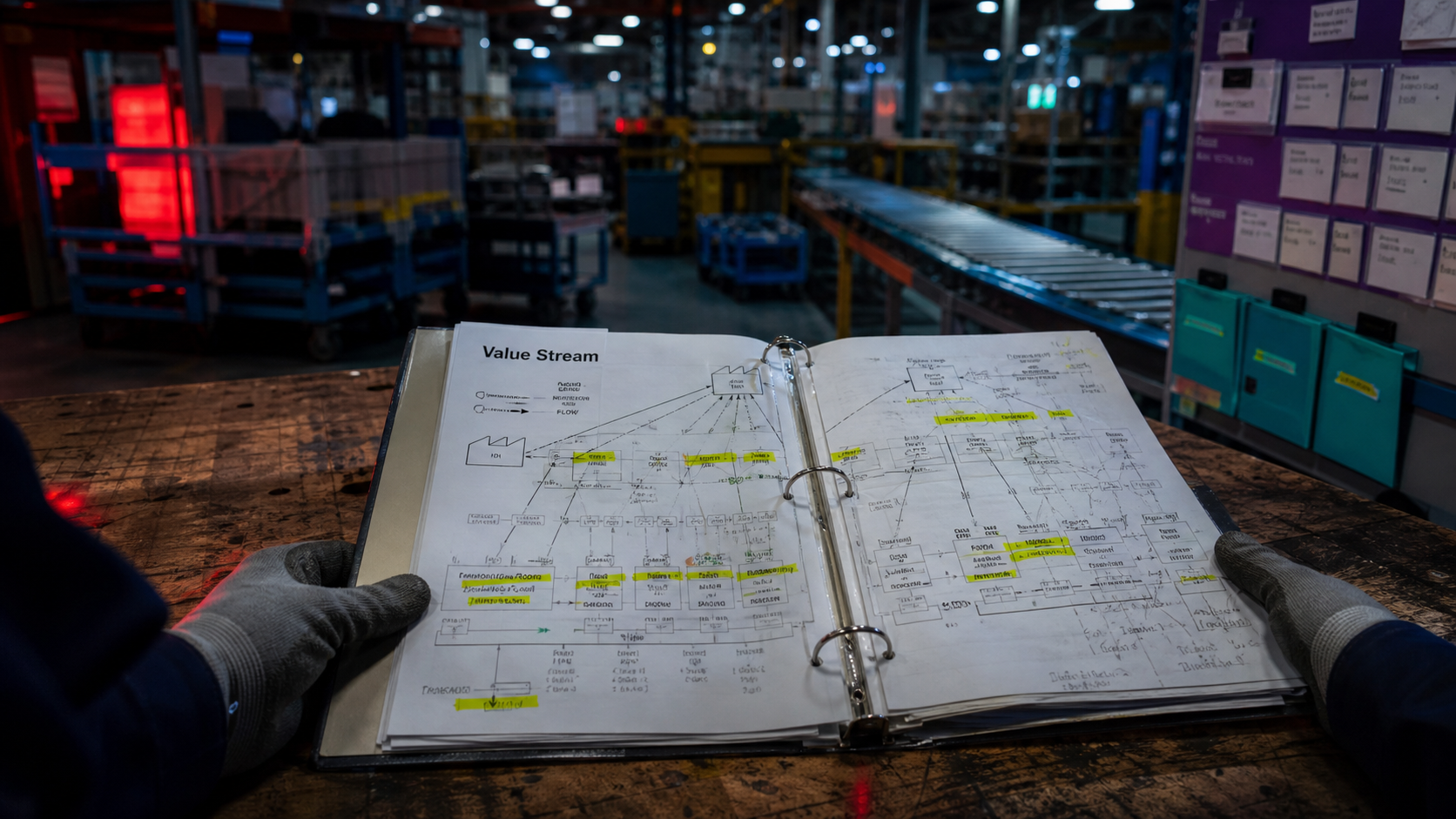 Management lean manufacturing : carte VSM et traque des 8 gaspillages en usine