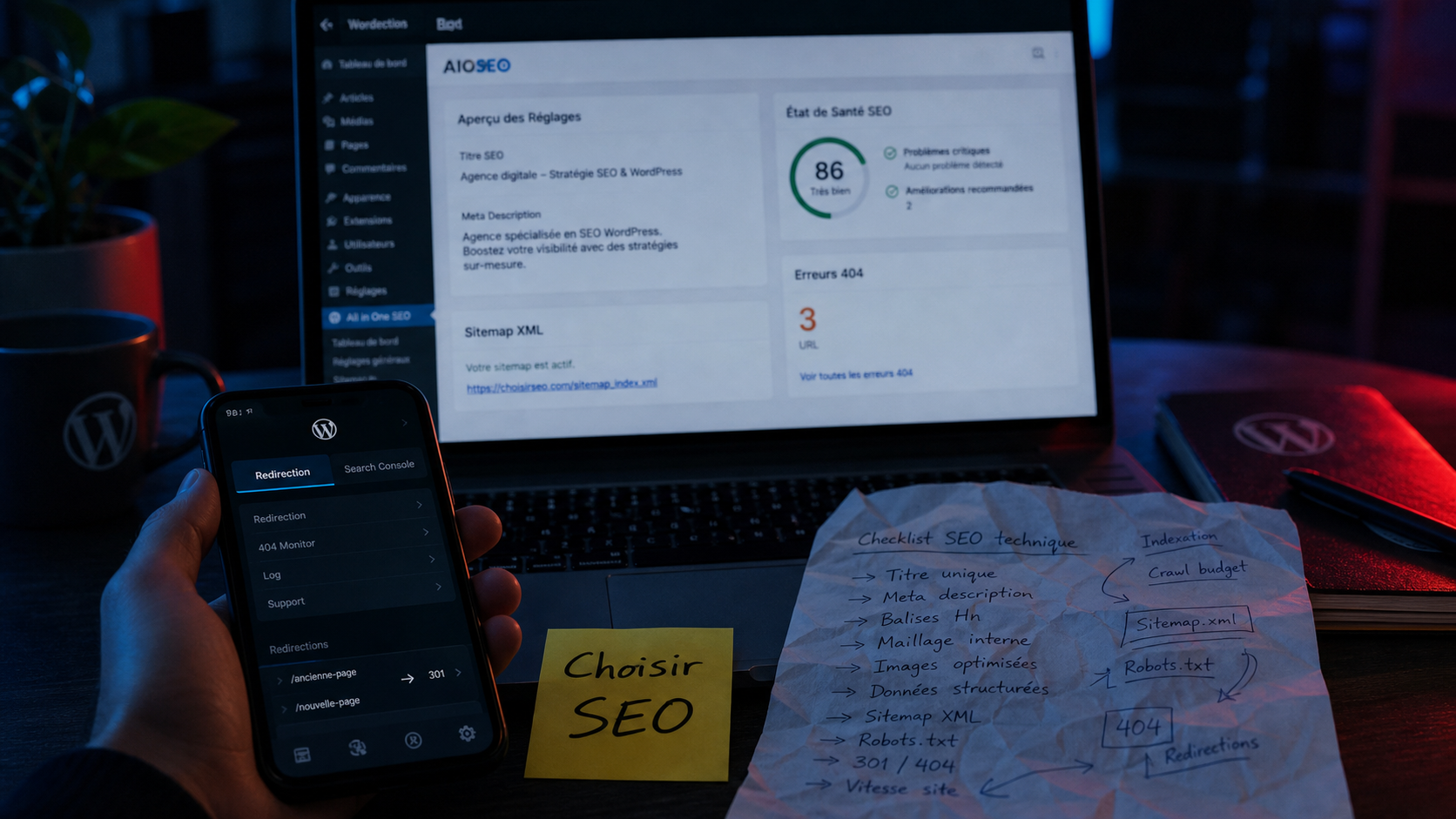 Meilleur plugin seo wordpress Yoast Rank Math SEOKEY sur WordPress