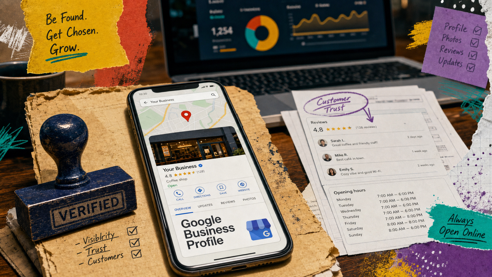 Référencer son entreprise sur google : fiche Google Business Profile, horaires et avis