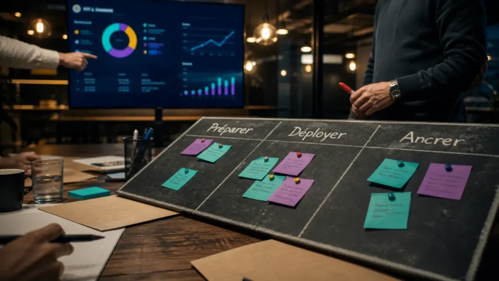 Change management : 3 étapes pour préparer, déployer et ancrer l’adoption