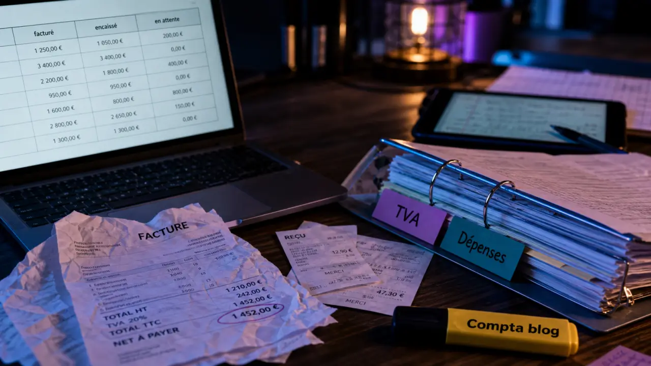 Gestion comptable blogueur : factures, TVA et dépenses