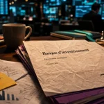 Investissement des banques : bureau et salle de marché pour capitaux, marchés et risques