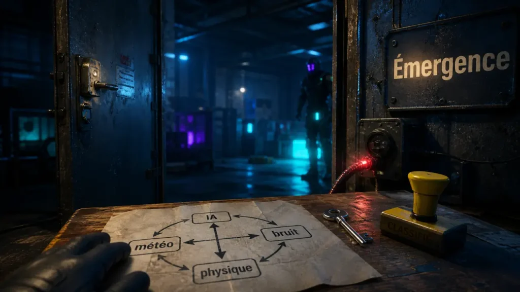 Jeu vidéo à structure systémique : règles, émergence et solutions multiples