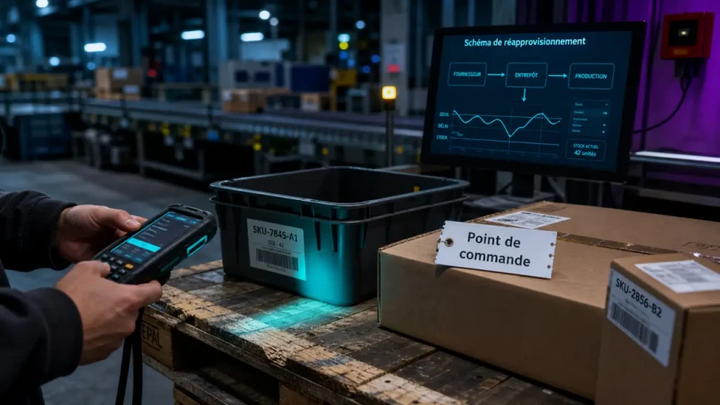 Réapprovisionnement des stocks : point de commande, Min-Max et juste-à-temps pour éviter la rupture