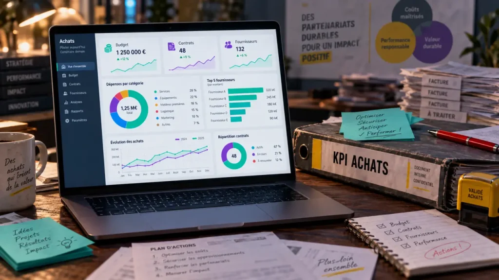 Tableau de bord achat : 3 niveaux de pilotage et les KPI qui déclenchent l’action